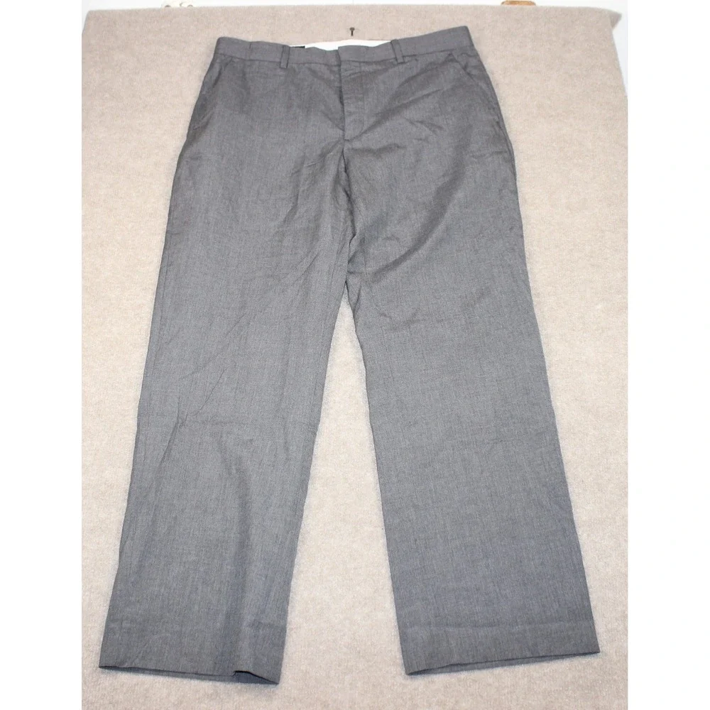 Banana Republic Classic Fit Gray Dress Pants Mens 34x30 Flat Front Trousers